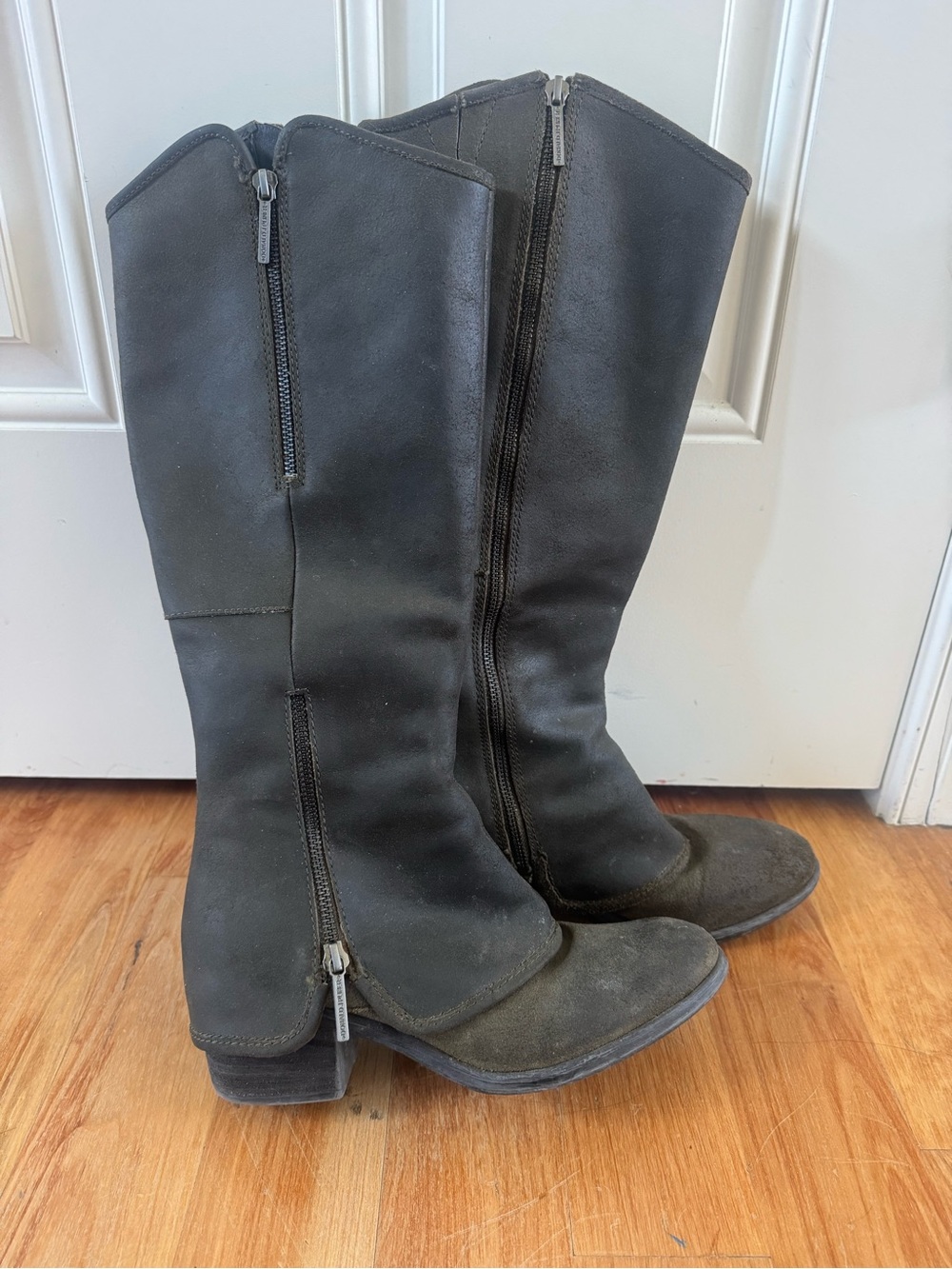 Donald J. Pliner Knee-High Zip Heeled Boots